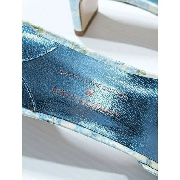 Sophia Webster x LoveShackFancy Womens Margaux Mid Mule Sandal Size 38 MSRP $900 - Picture 7 of 11